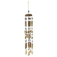 thumbnail image 1 of DecMode 32" Brown Wood Elephant Windchime with Beads and Cone Bells, 1 of 6