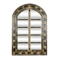 thumbnail image 1 of DecMode 32"W, 48"H Arch Wall Mirror, Brown, 1 of 15