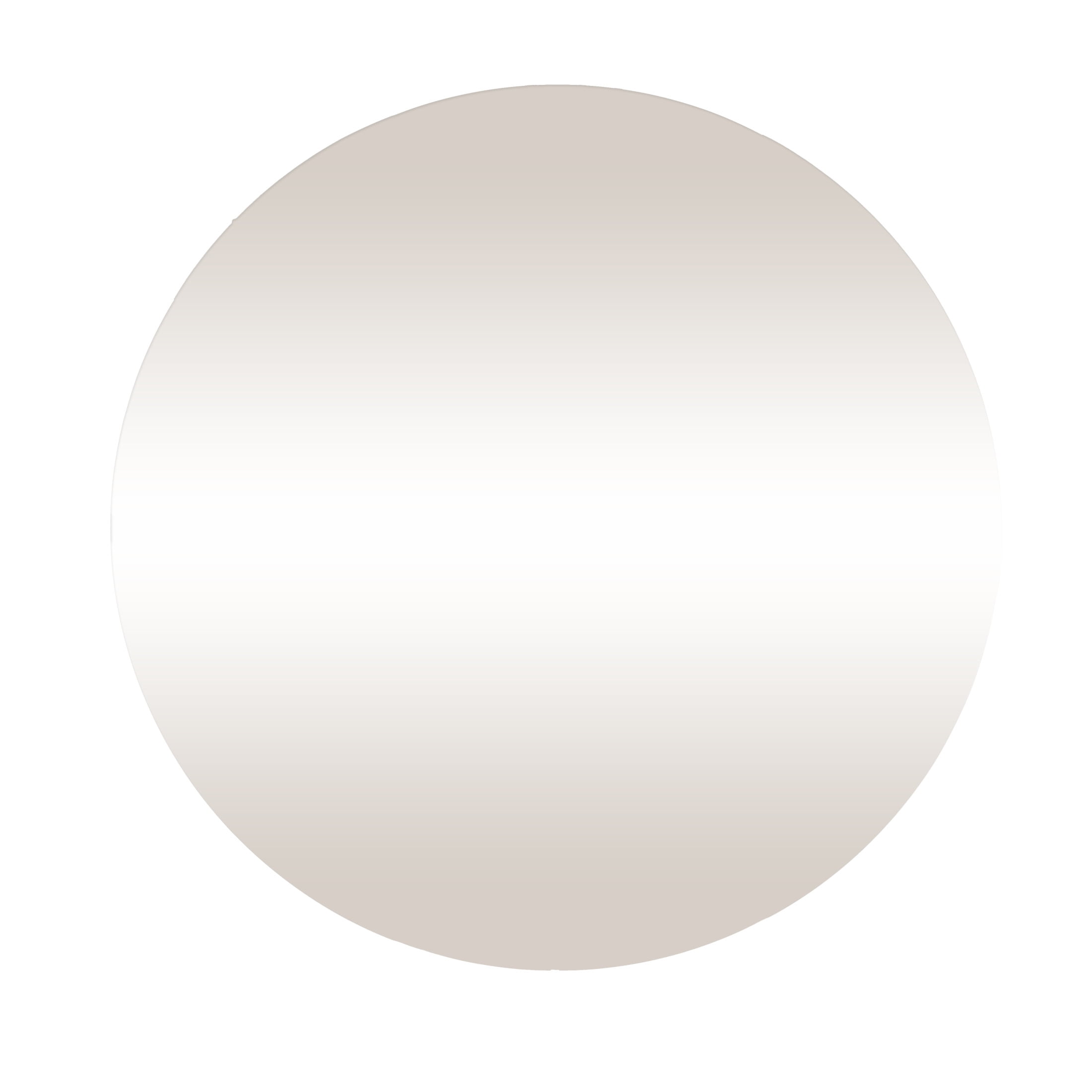 DecMode 32" x 32" Beige Round Tinted Wall Mirror