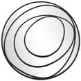 thumbnail image 1 of DecMode 32" x 32" Black Abstract Wall Mirror with Overlapping Circles, 1 of 9
