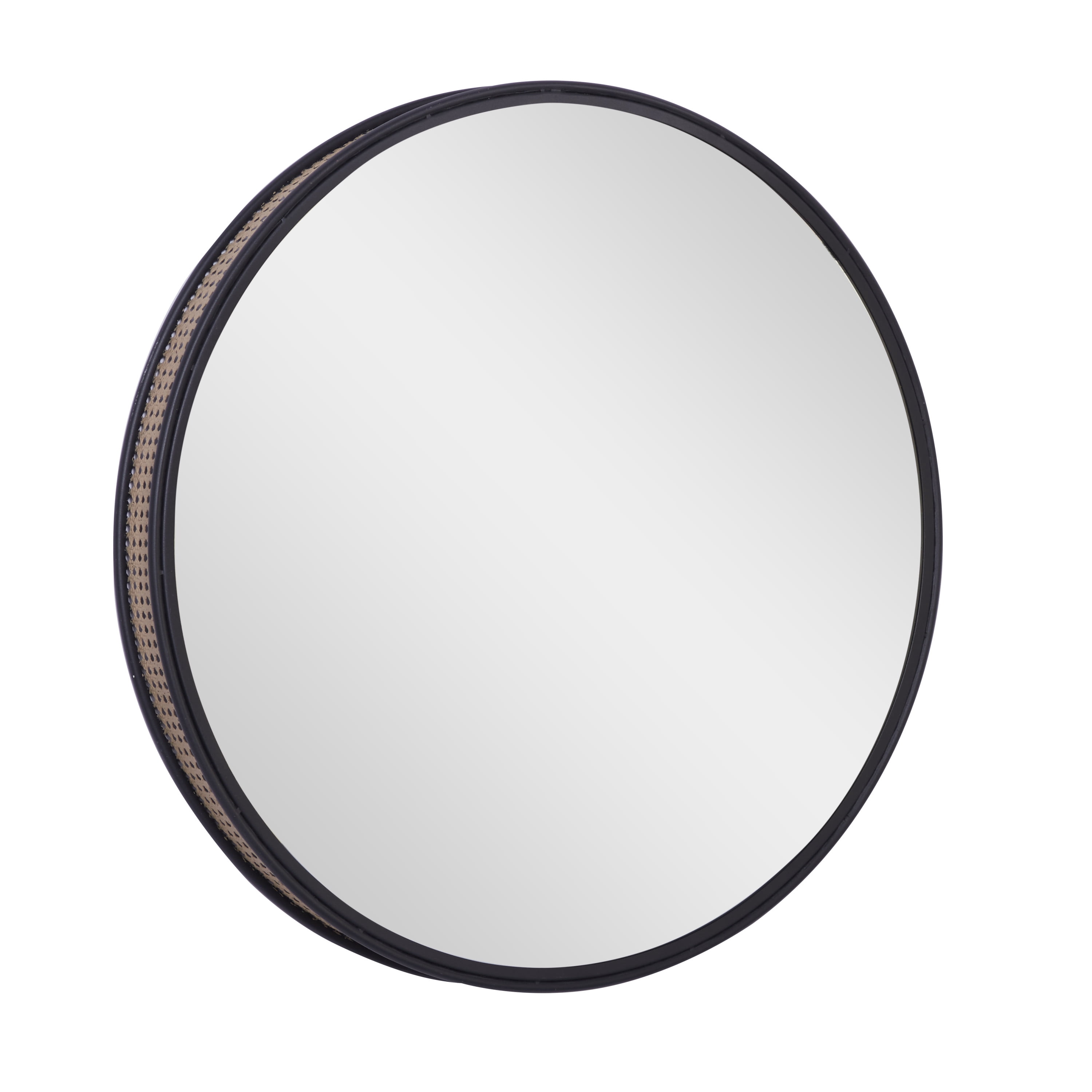 DecMode 32" x 32" Black Wall Mirror with Thin Frame - Walmart.com