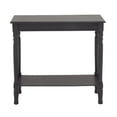 thumbnail image 1 of DecMode 32" x 32" Black Wood Slim Turned Console Table, 1-Piece, 1 of 12