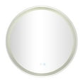 thumbnail image 1 of DecMode 32" x 32" Silver Anti Fog Mirror with LED Light, 1 of 10