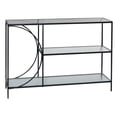 thumbnail image 1 of DecMode 32" x 48" Black Metal Industrial Console Table, 1 of 9