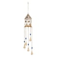 thumbnail image 1 of DecMode 33" Gold Metal Indoor Outdoor Birdcage Floral Windchime with Glass Beads and Bells, 1 of 10