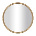 thumbnail image 1 of DecMode 33" x 33" Brown Ribbed Wall Mirror, 1 of 10