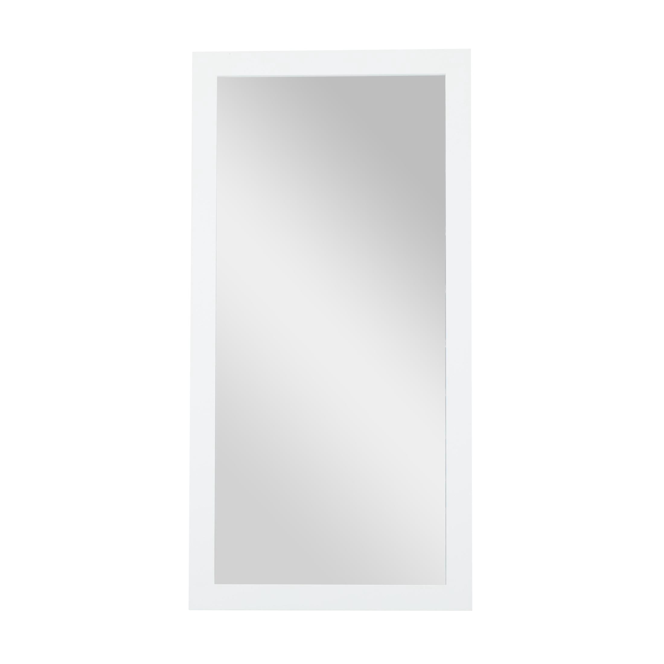 DecMode 33" x 65" White Wall Mirror