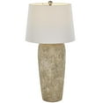 thumbnail image 1 of DecMode 34" Distressed Antique Style Textured Light Brown Table Lamp with Cream Linen Shade, 1 of 10