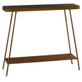 thumbnail image 1 of DecMode 34" x 44" Gold Metal Modern Console Table, 1 of 8