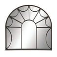 thumbnail image 1 of DecMode 35" x 35" Copper Window Pane Inspired Wall Mirror with Arched Top, 1 of 8