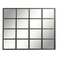 thumbnail image 1 of DecMode 35" x 45" Black Window Pane Inspired Wall Mirror, 1 of 14