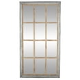 thumbnail image 1 of DecMode 35" x 67" Brown Window Pane Inspired Wall Mirror, 1 of 8