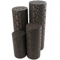 thumbnail image 1 of DecMode 36", 32", 24", 18"H Brown Metal Abstract Tall Slim Pedestal Table with Grooved Shell Design, 4-Pieces, 1 of 7