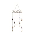 thumbnail image 1 of DecMode 36" Brass Metal Indoor Outdoor Garden Geometric Windchime with Glass Beads and Bells, 1 of 9