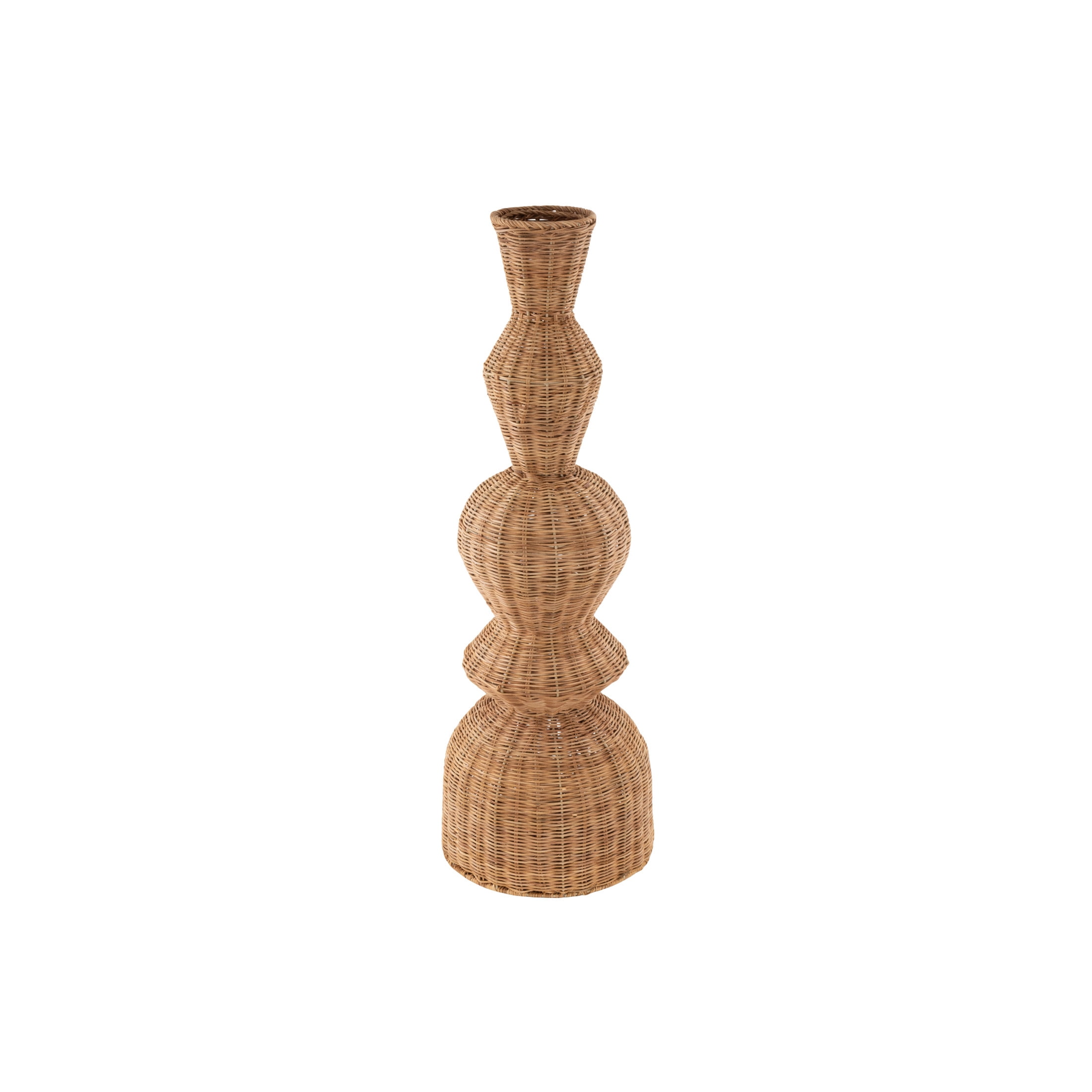 DecMode 36" Handmade Wrapped Brown Seagrass Vase