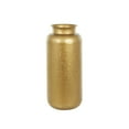 thumbnail image 1 of DecMode 36" Tall Textured Hammered Floor Gold Metal Vase, 1 of 9