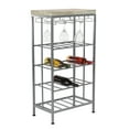 thumbnail image 1 of DecMode 36" x 19" Grey Metal Contemporary Wine Rack, 1 of 15