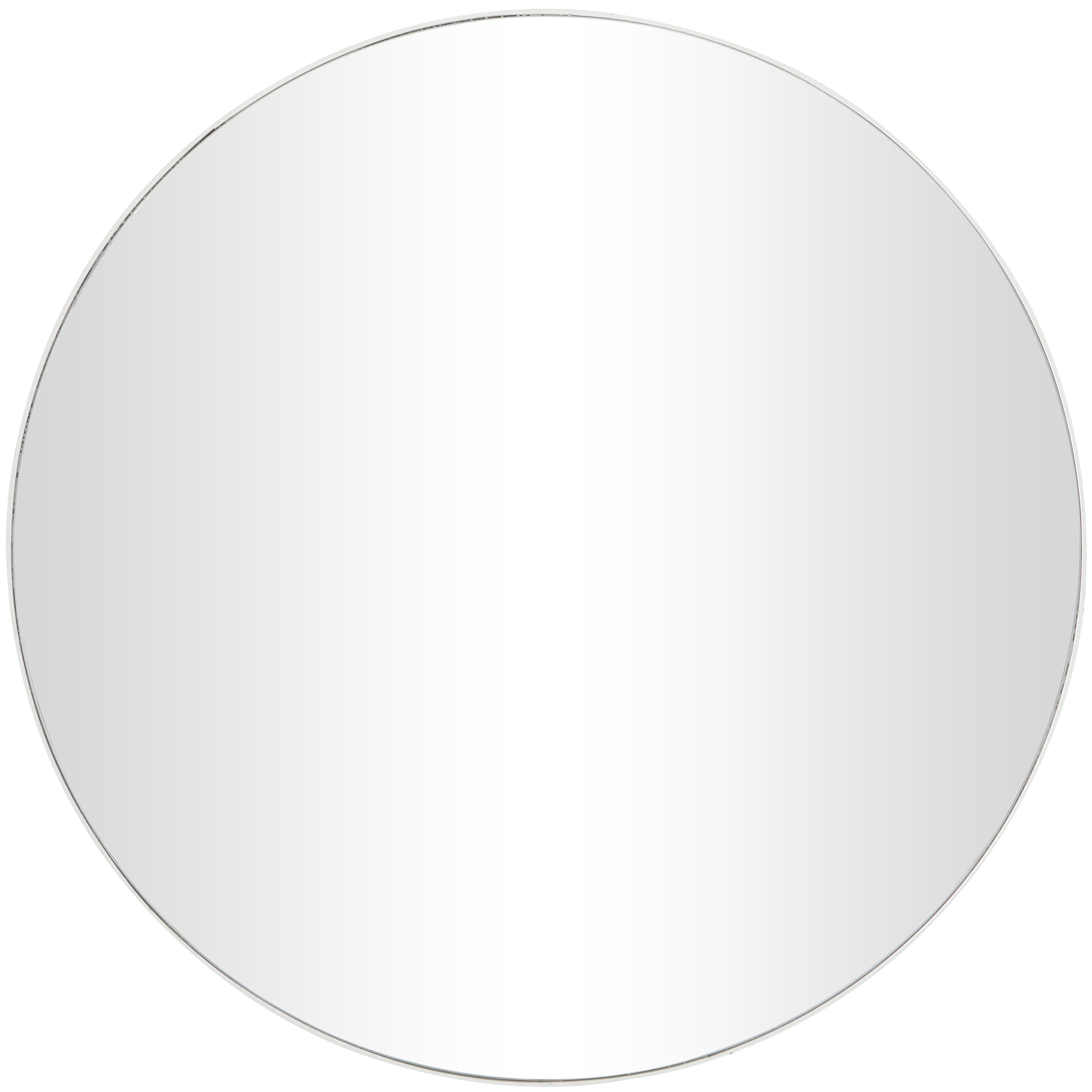 DecMode 36" x 36" White Simplistic Wall Mirror with Thin Minimalistic Frame