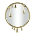 thumbnail image 1 of DecMode 36" x 43" Gold Drip Abstract Wall Mirror with Melting Designed Frame, 1 of 13