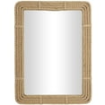 thumbnail image 1 of DecMode 36" x 48" Brown Handmade Woven Wall Mirror, 1 of 11