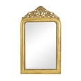 thumbnail image 1 of DecMode 36" x 60" Gold Intricately Carved Acanthus Floral Wall Mirror, 1 of 9