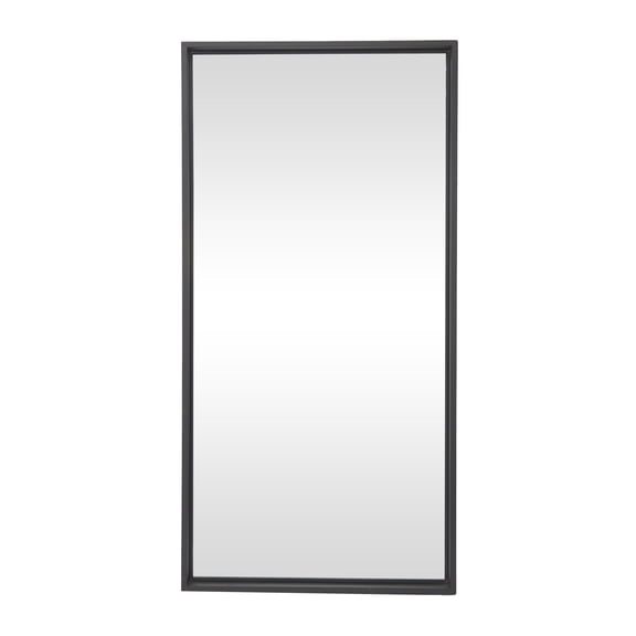 DecMode 36" x 72" Black Metal Tall Floor Mirror