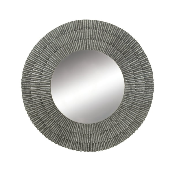 DecMode 37" x 37" Gray Wall Mirror