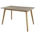 thumbnail image 1 of DecMode 37" x 69" Grey Wood Modern Outdoor Dining Table, 1 of 7