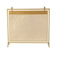 thumbnail image 1 of DecMode 38" x 36" Gold Metal Suspended Grid Style Netting Single Panel Fireplace Screen with Bolted Detailing, 1-Piece, 1 of 14