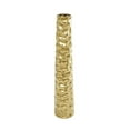 thumbnail image 1 of DecMode 39" Geometric Bubble Gold Ceramic Vase with Concaved Circles, 1 of 9