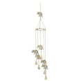 thumbnail image 1 of DecMode 39" Gold Metal Handmade Embellished Elephant Windchime with Glass Beads and Cone Bells, 1 of 8