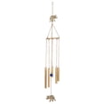 thumbnail image 1 of DecMode 39" Gold Metal Indoor Outdoor Embellished Elephant Windchime with Glass Beads and Pipe Bells, 1 of 8