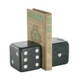 thumbnail image 1 of DecMode 4" Dice Geometric Green Marble Bookends (Set of 2), 1 of 9