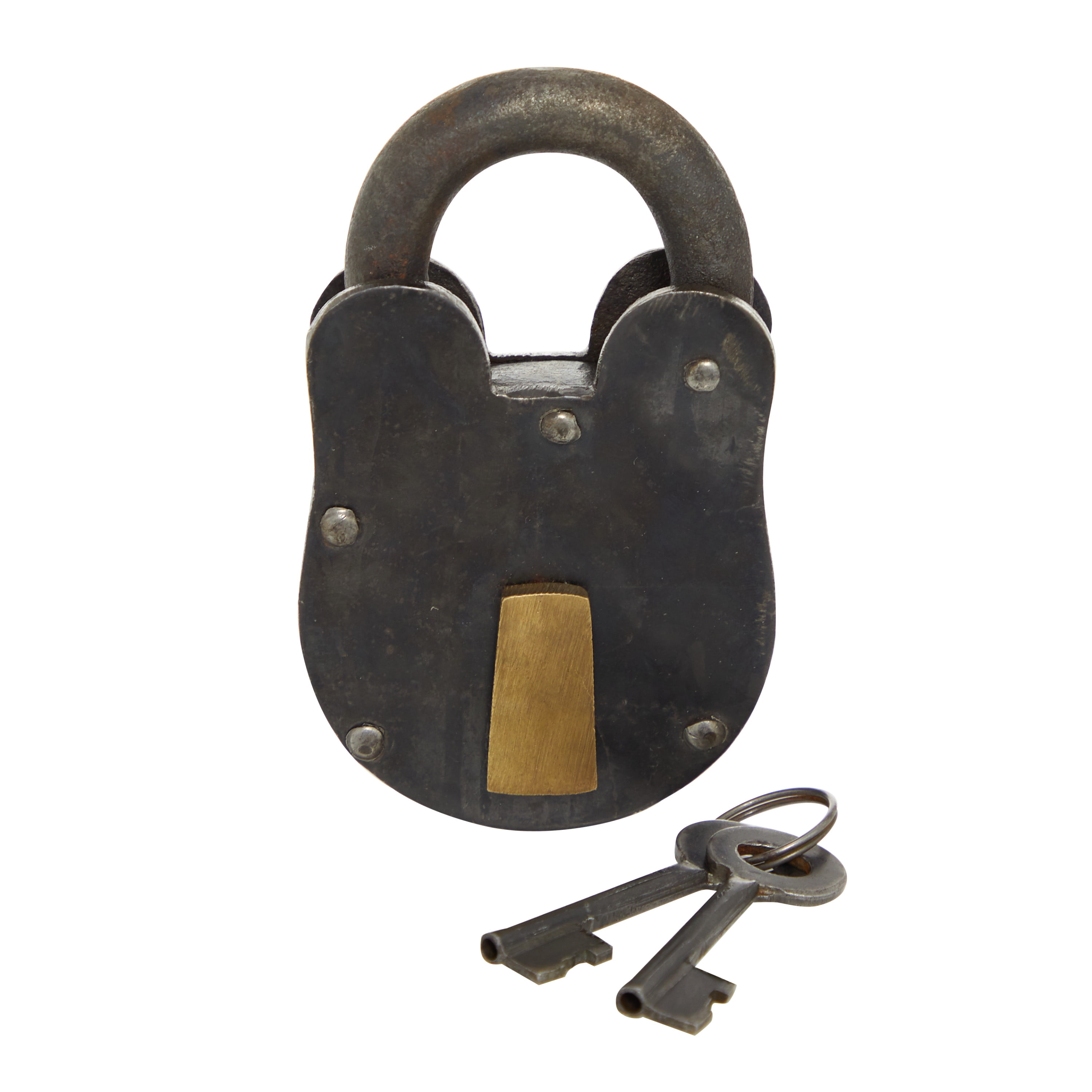 DecMode 4" Gray Brass Lock And Key
