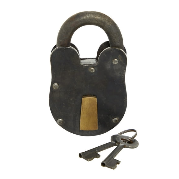 DecMode 4" Gray Brass Lock And Key
