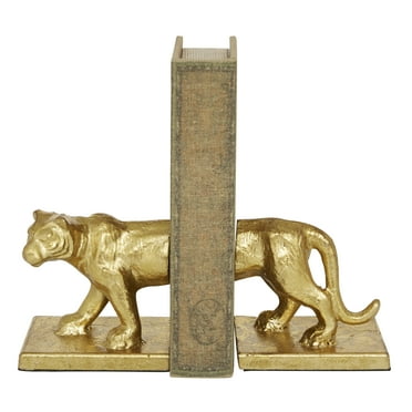 DecMode 4" Leopard Metal Bookends (Set of 2)