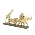 thumbnail image 1 of DecMode 4"W, 12"H Polystone Glam Sculpture, Gold, 1-Piece, 1 of 9