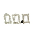 thumbnail image 1 of DecMode 4" x 6" Handmade Intricate Carved White Scroll Photo Frame (3 Count), 1 of 9