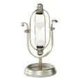 thumbnail image 1 of DecMode 4" x 8" Silver Metal Hourglass Sand Timer, 1-Piece, 1 of 11
