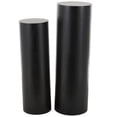 thumbnail image 1 of DecMode 40", 34"H Black Wood Handmade Pedestal Pedestal Table, 2-Pieces, 1 of 9