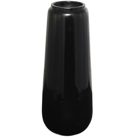 DecMode 40" Tall Floor Black Resin Vase
