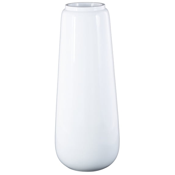 DecMode 40" Tall Floor White Resin Vase