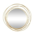thumbnail image 1 of DecMode 40" x 38" Gold Wall Mirror with Overlapping Ring Frame, 1 of 15