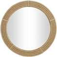 thumbnail image 1 of DecMode 40" x 40" Brown Rope Wall Mirror, 1 of 7