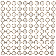 DecMode 40 x 40 Gold Geometric Wall Mirror with Grid Pattern