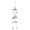 thumbnail image 1 of DecMode 41" Blue Ceramic Ombre Starfish Windchime with Driftwood and Hanging Starfish Accents, 1 of 9