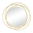 thumbnail image 1 of DecMode 41" x 41" Gold Wall Mirror with Overlapping Circles, 1 of 14