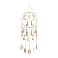 thumbnail image 1 of DecMode 42" Gold Mango Wood Indoor Outdoor Sun and Moon Windchime with Tassels, 1 of 10