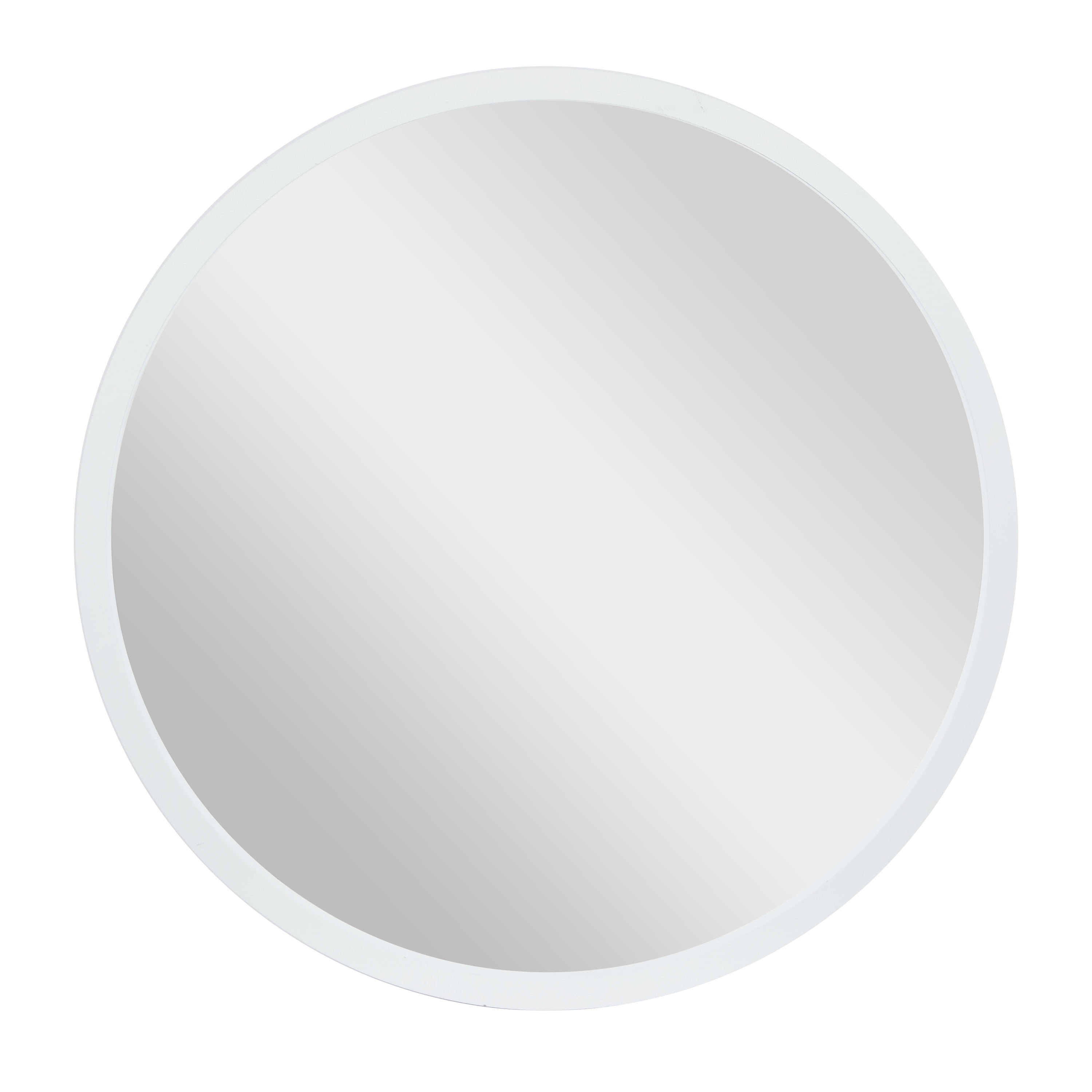 DecMode 42" x 42" White Wall Mirror