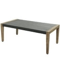 thumbnail image 1 of DecMode 44" x 17" Dark Gray Wood Outdoor Coffee Table with Wood Legs, 1-Piece, 1 of 8